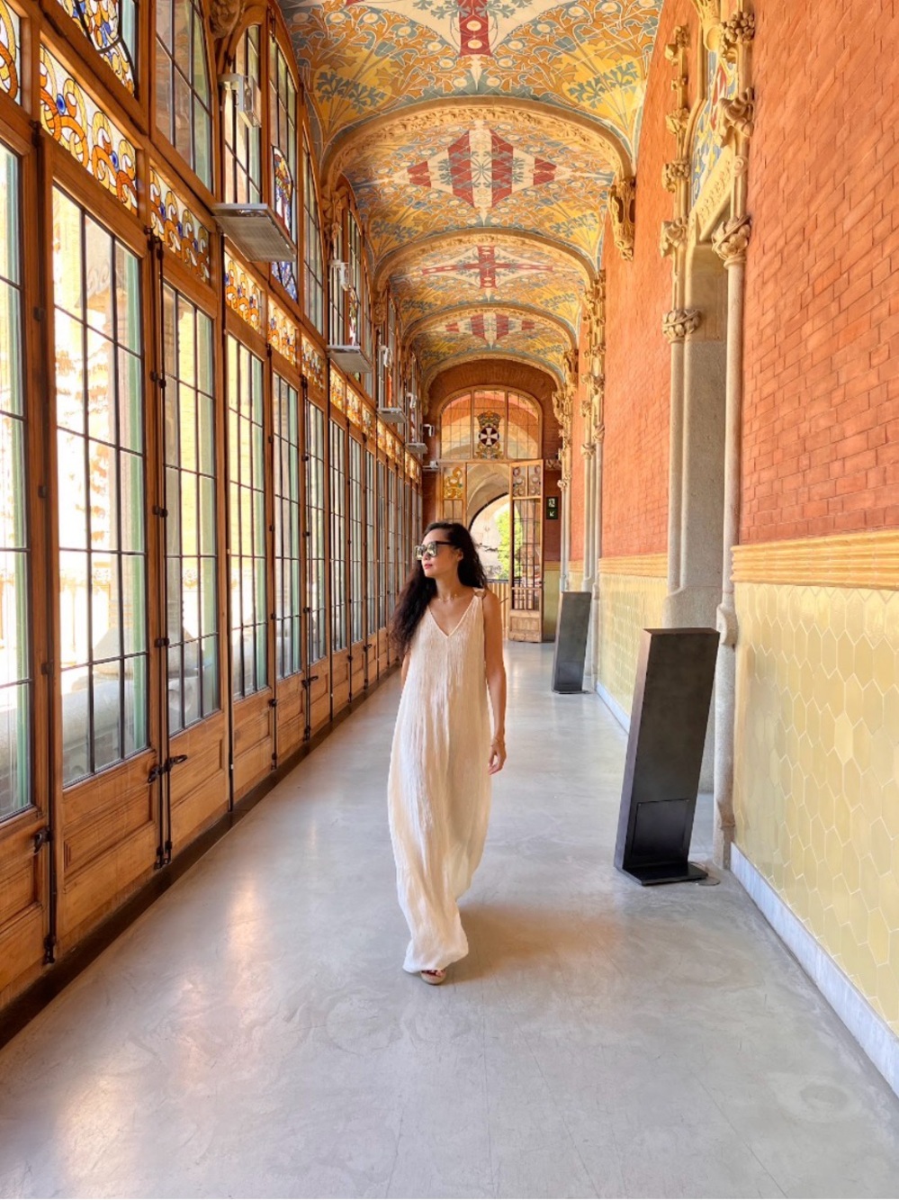 Boho Maxi Dress - Cream Made in Italy